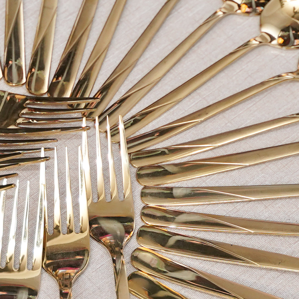 ROCKWARE TRIM 24PCS CUTLERY SET WITH GIFT BOX- GOLDEN PVD COATED